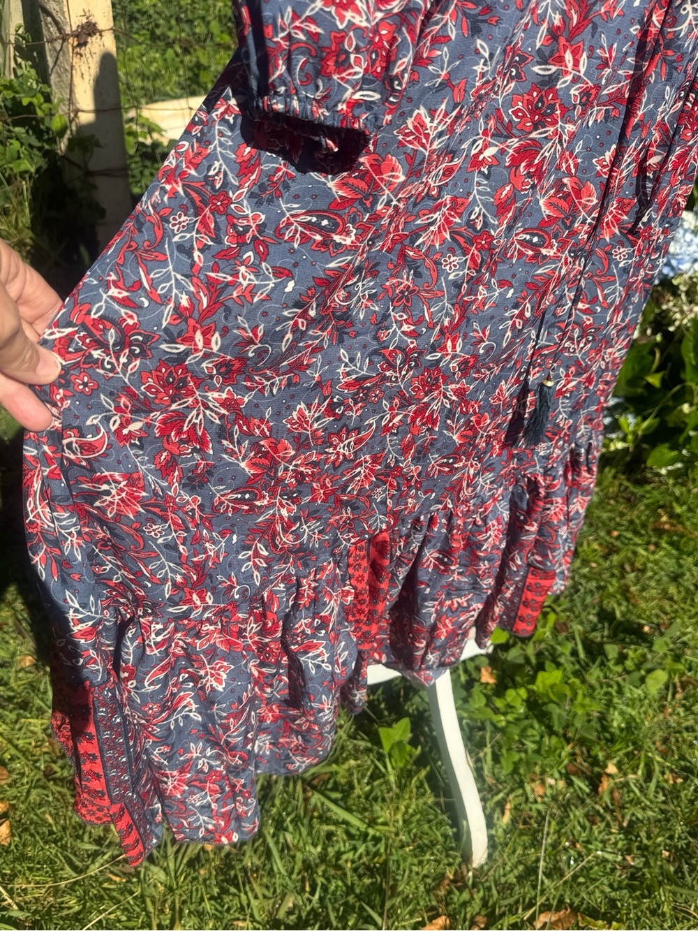 Anthropologie Boemo Peasant Floral Boho Long Sleeve MIDI Dress medium - Picture 4 of 6